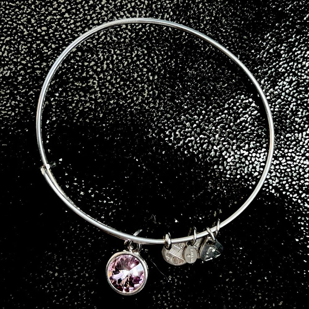 Alex + Ani Light Amethyst/June Birthstone Charm Bracelet